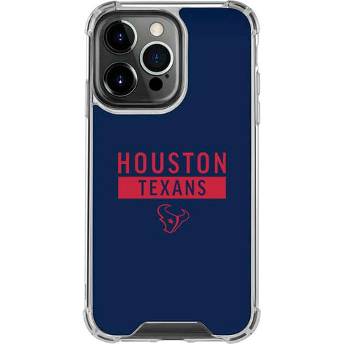 NFL Houston Texans Blue Performance Series iPhone 15 Pro Clear Case